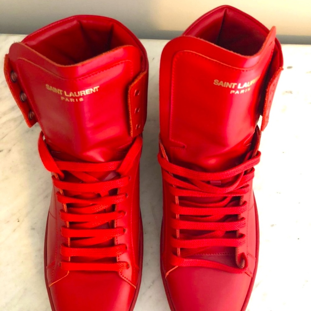 I Am Selling My All Red Saint Laurent Shoes Still In Mint Condition.